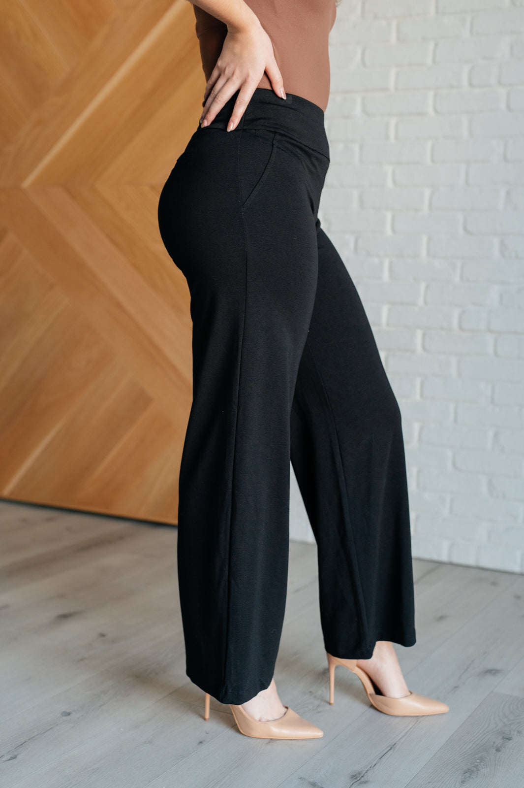 Magic Wide Leg Pants in Black MadreForte LLC