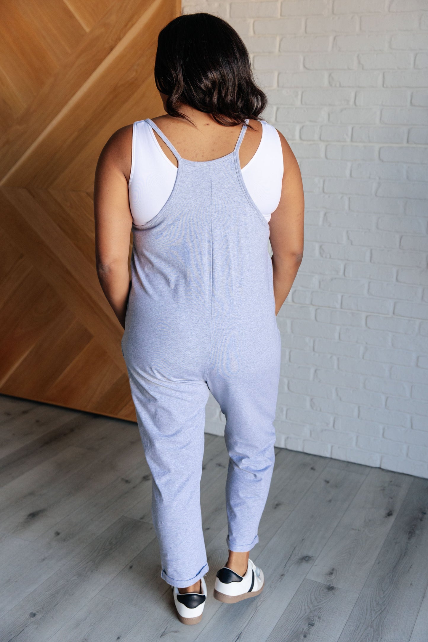 Totally Me Spaghetti Strap Jumpsuit in Heather Grey MadreForte LLC