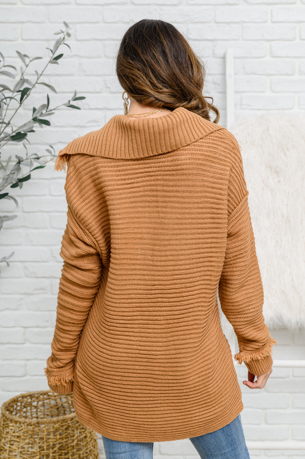 Travel Far & Wide Sweater in Taupe MadreForte LLC