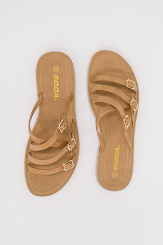 Trusty Strappy Sandals in Light Tan