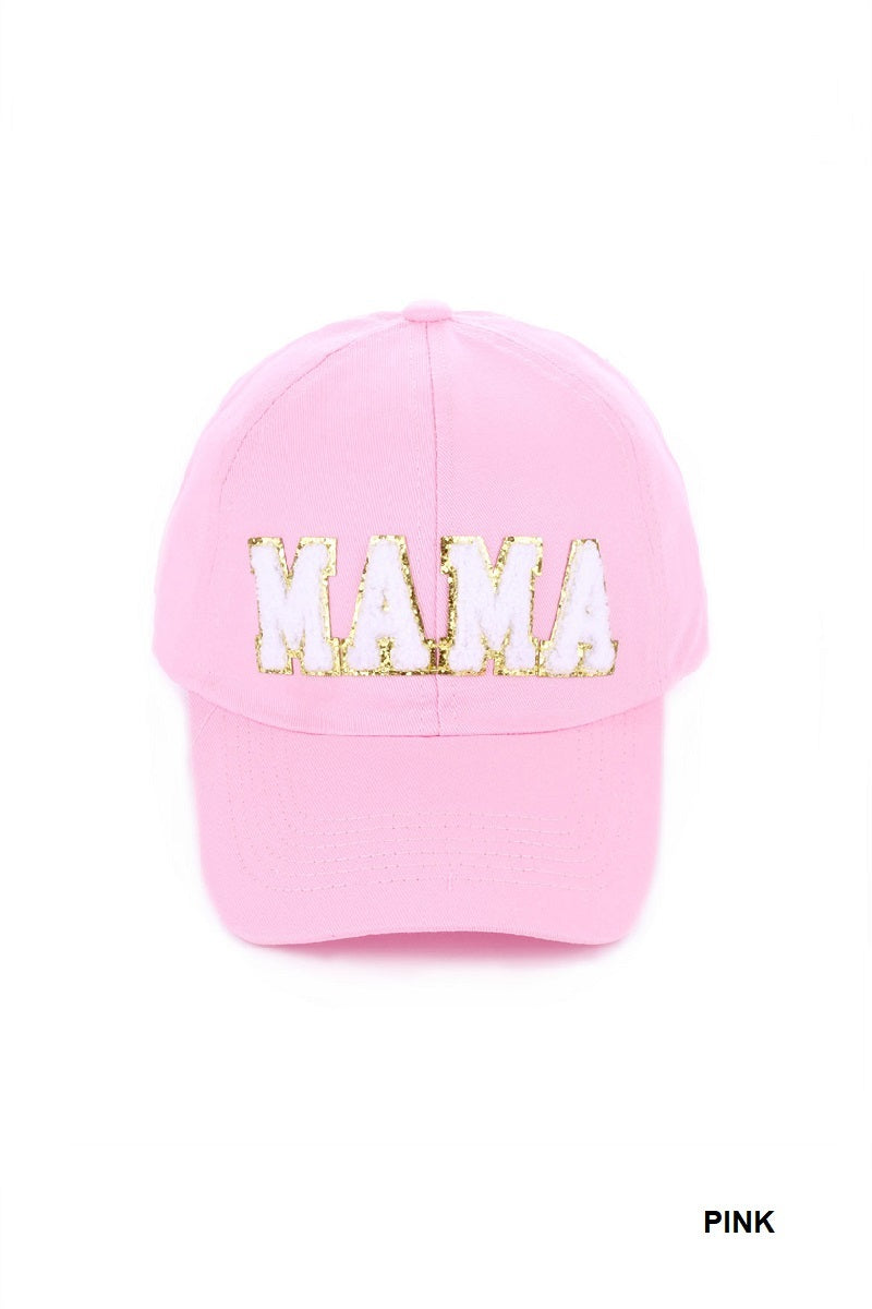 Mama chenille patch baseball cap hat