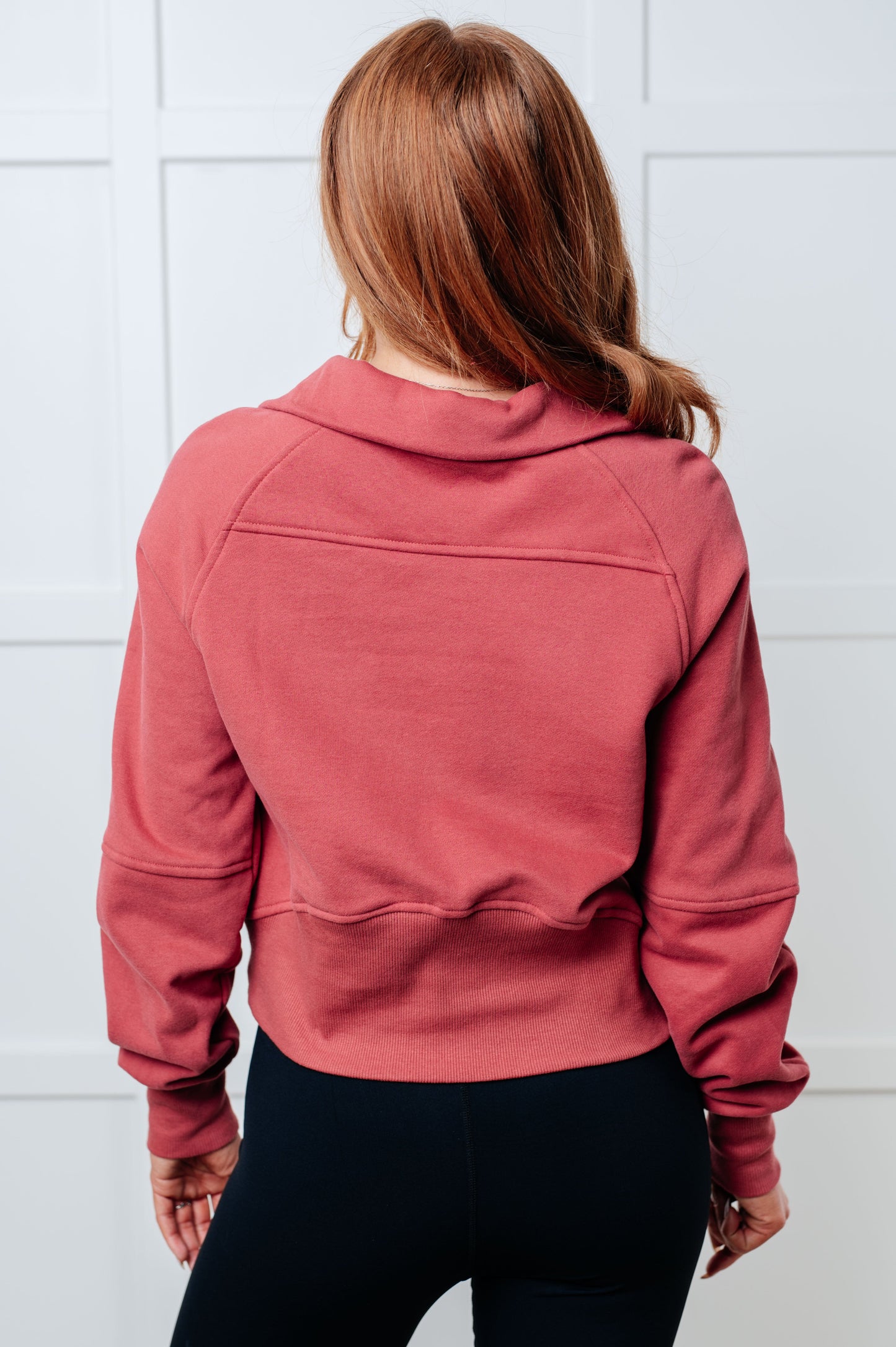 Under Her Spell Half Zip Pullover in Mauve MadreForte LLC