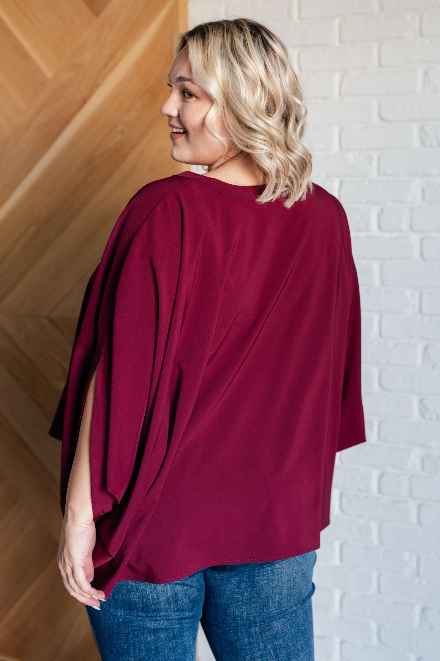 Universal Philosophy Blouse in Wine MadreForte LLC