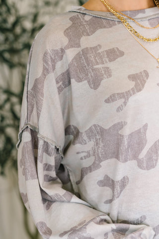 Urban Camo Drop Shoulder Top