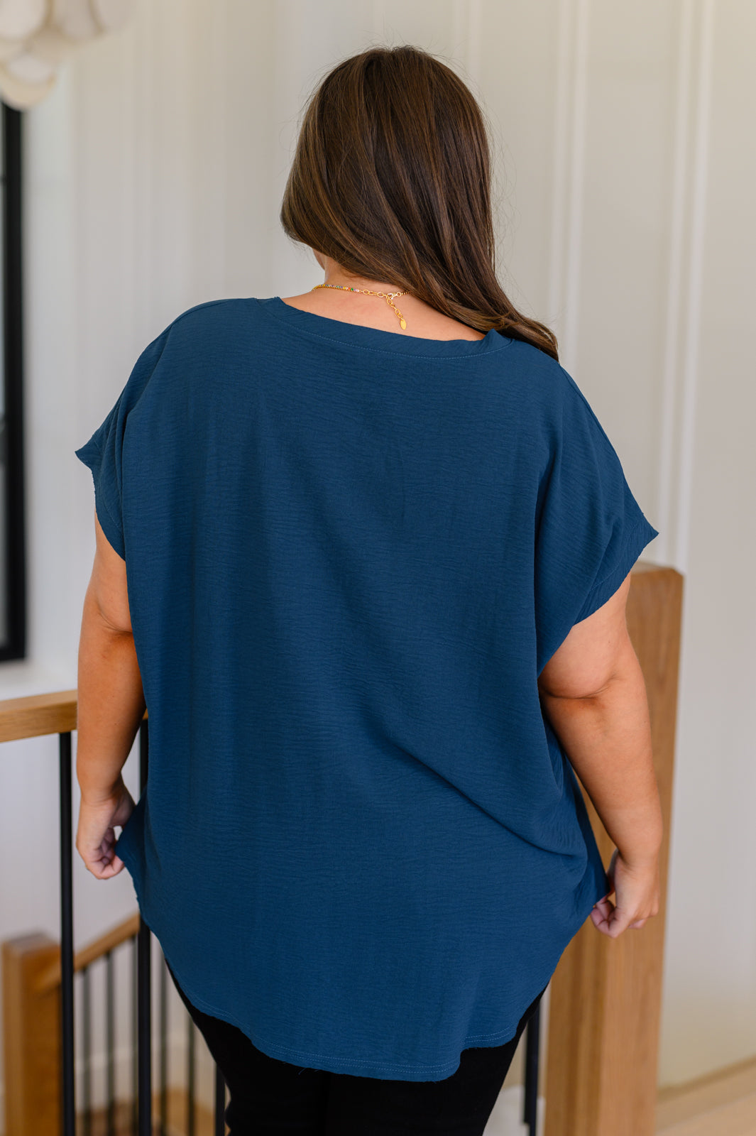 Very Much Needed V-Neck Top in Teal MadreForte LLC