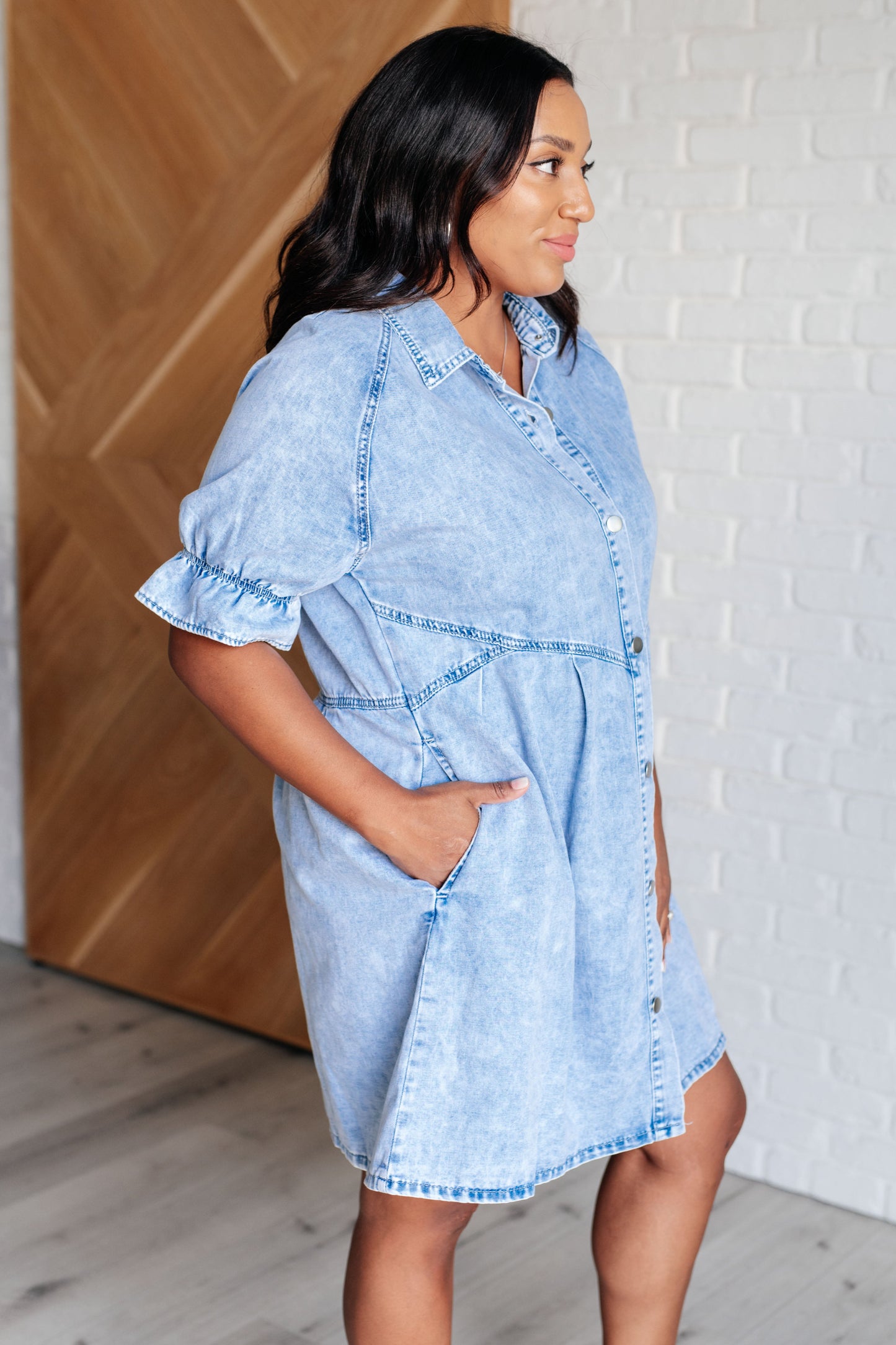 Westward Movement Denim Shirtdress MadreForte LLC