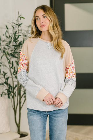 Wondering Aloud Patchwork Long Sleeve Top- 3/3/2026