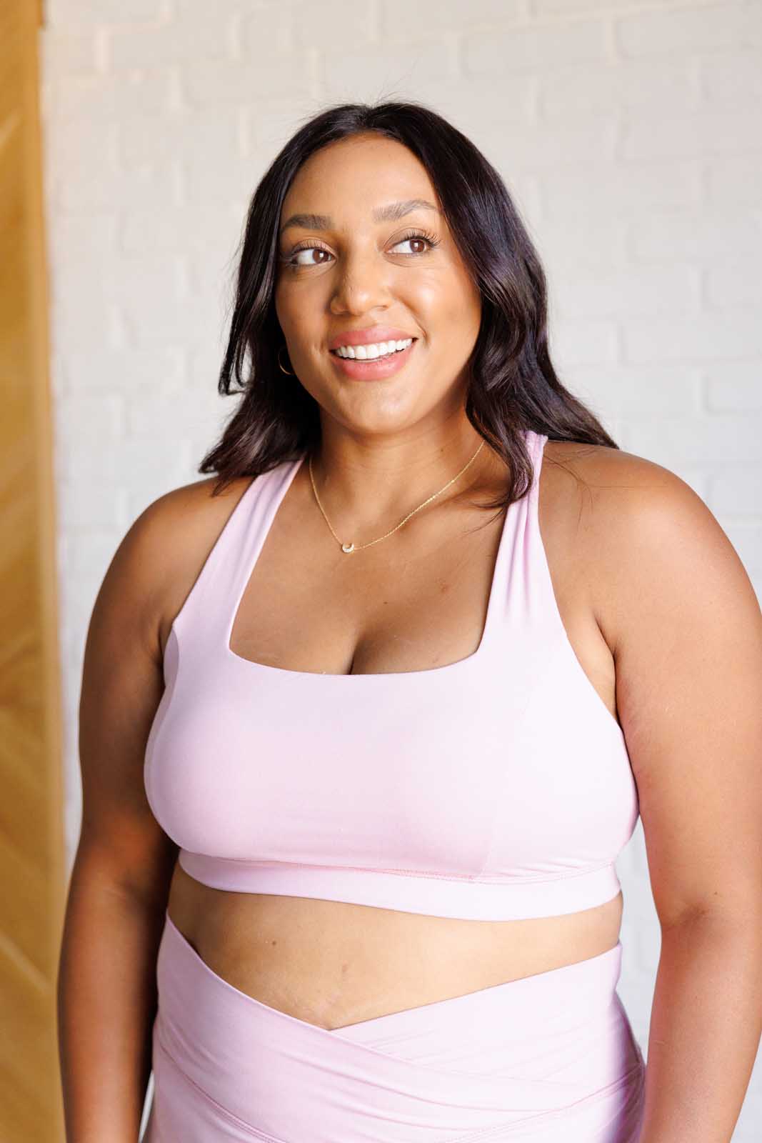 Working Out My Ego Cross Back Sports Bra in Mauve Peony MadreForte LLC