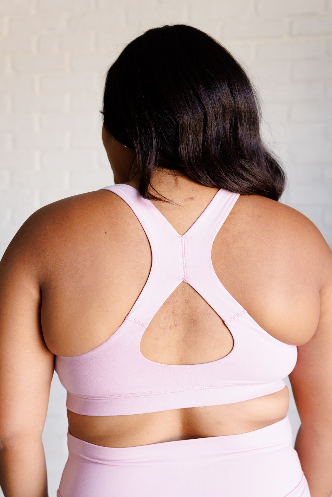 Working Out My Ego Cross Back Sports Bra in Mauve Peony MadreForte LLC