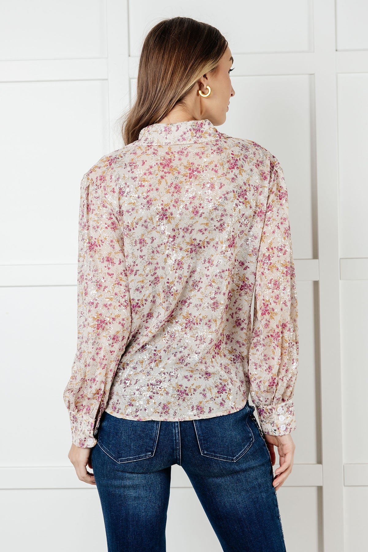 You and I Connect Floral Button Up Blouse MadreForte LLC