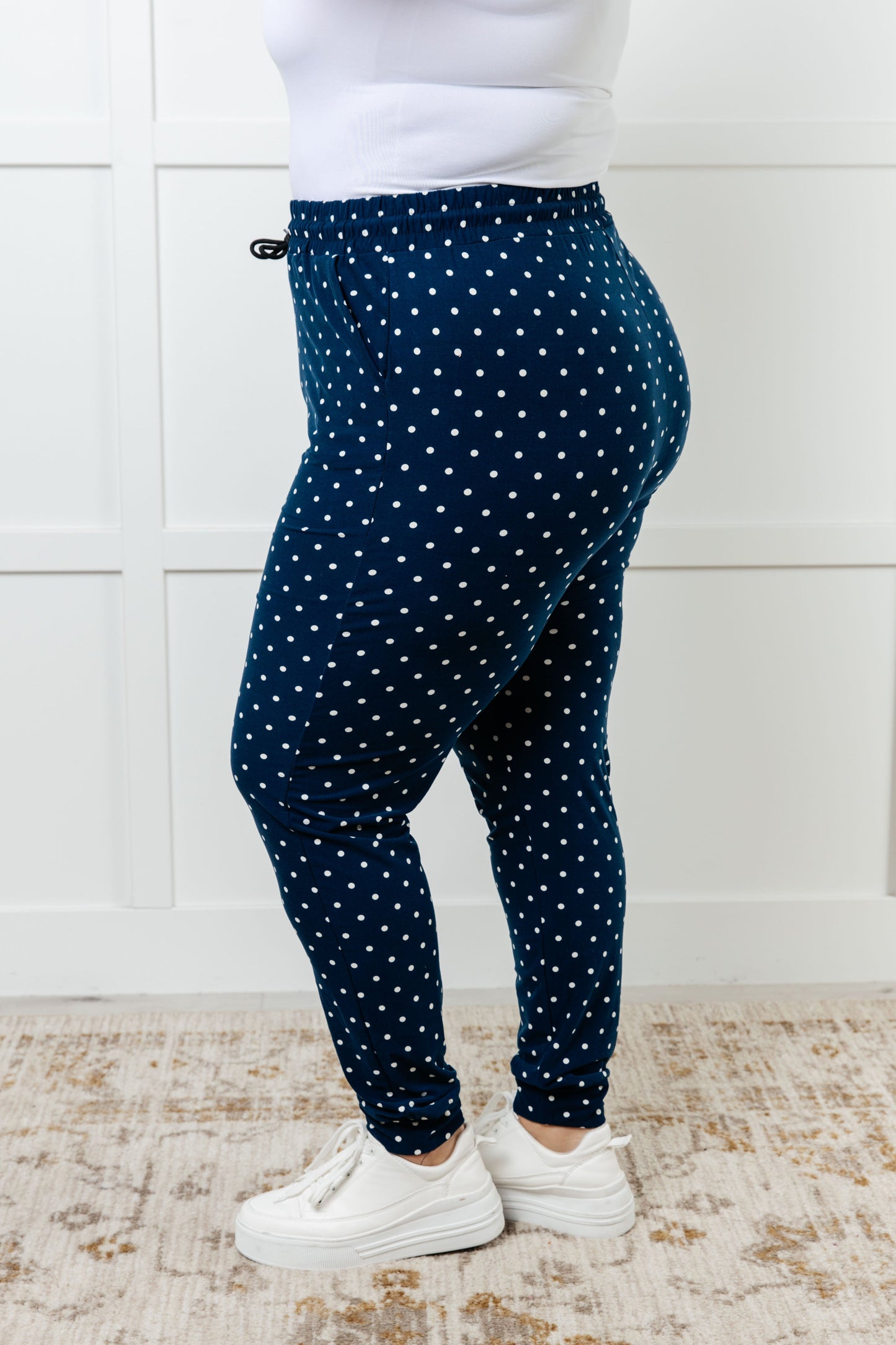 Your New Favorite Joggers in White Polka Dot MadreForte LLC