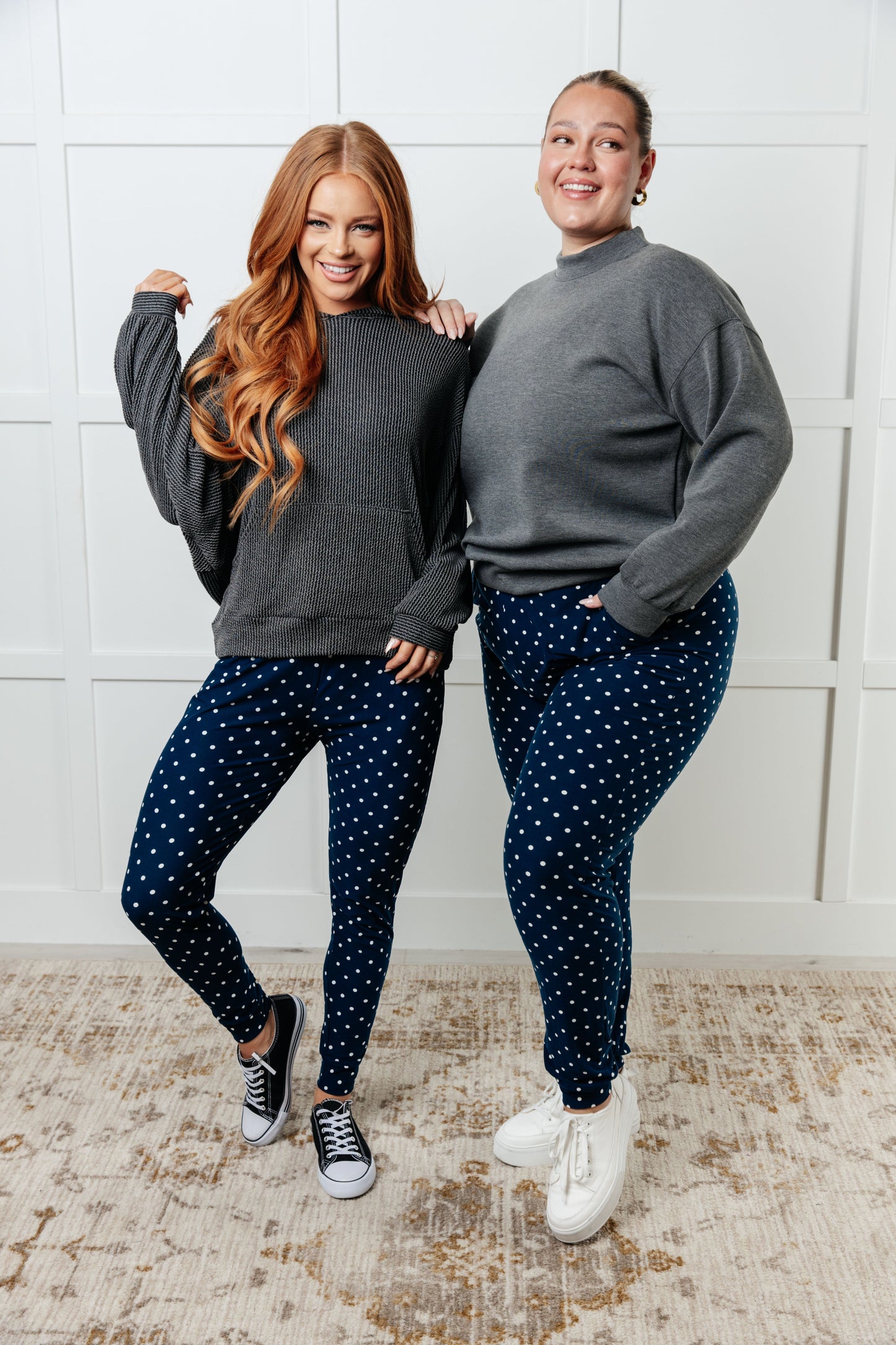 Your New Favorite Joggers in White Polka Dot MadreForte LLC