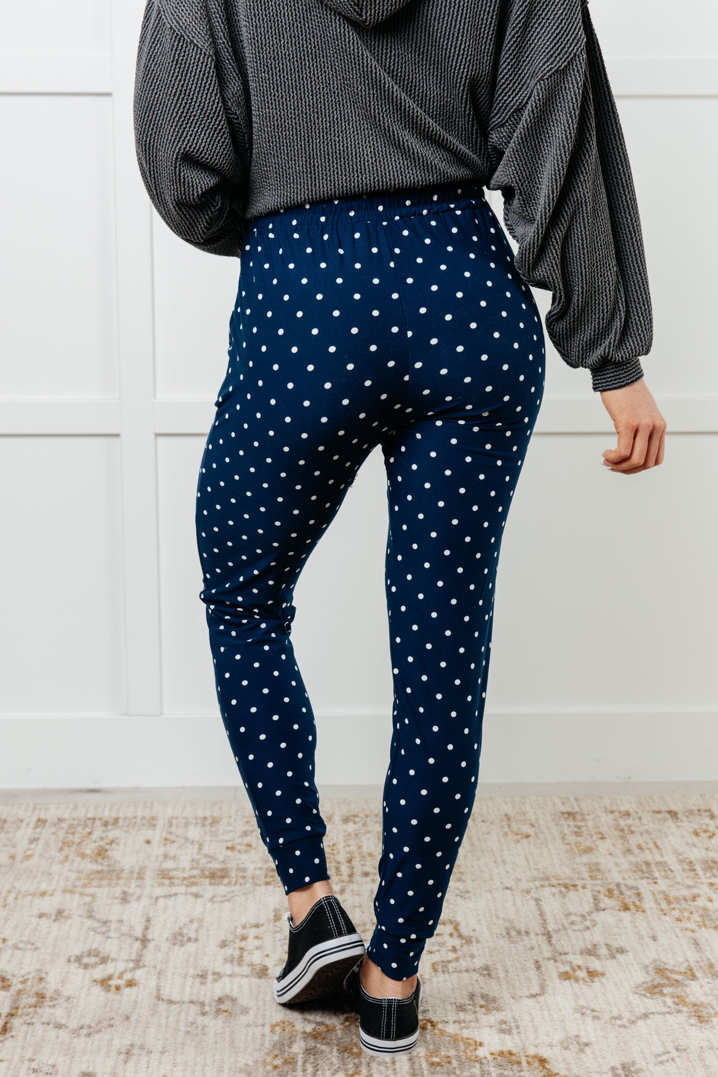 Your New Favorite Joggers in White Polka Dot MadreForte LLC