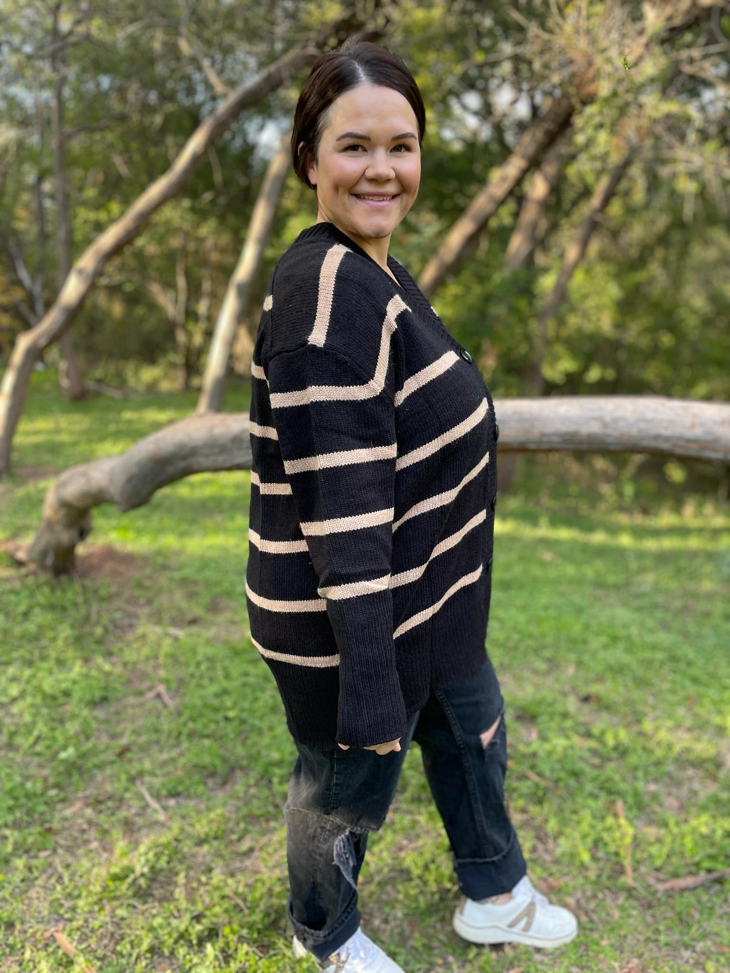 PREORDER: Brooks Striped Cardigan MadreForte LLC