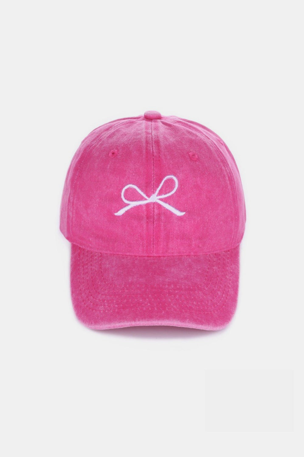 Zenana Bow Embroidered Washed Cotton Caps MadreForte LLC