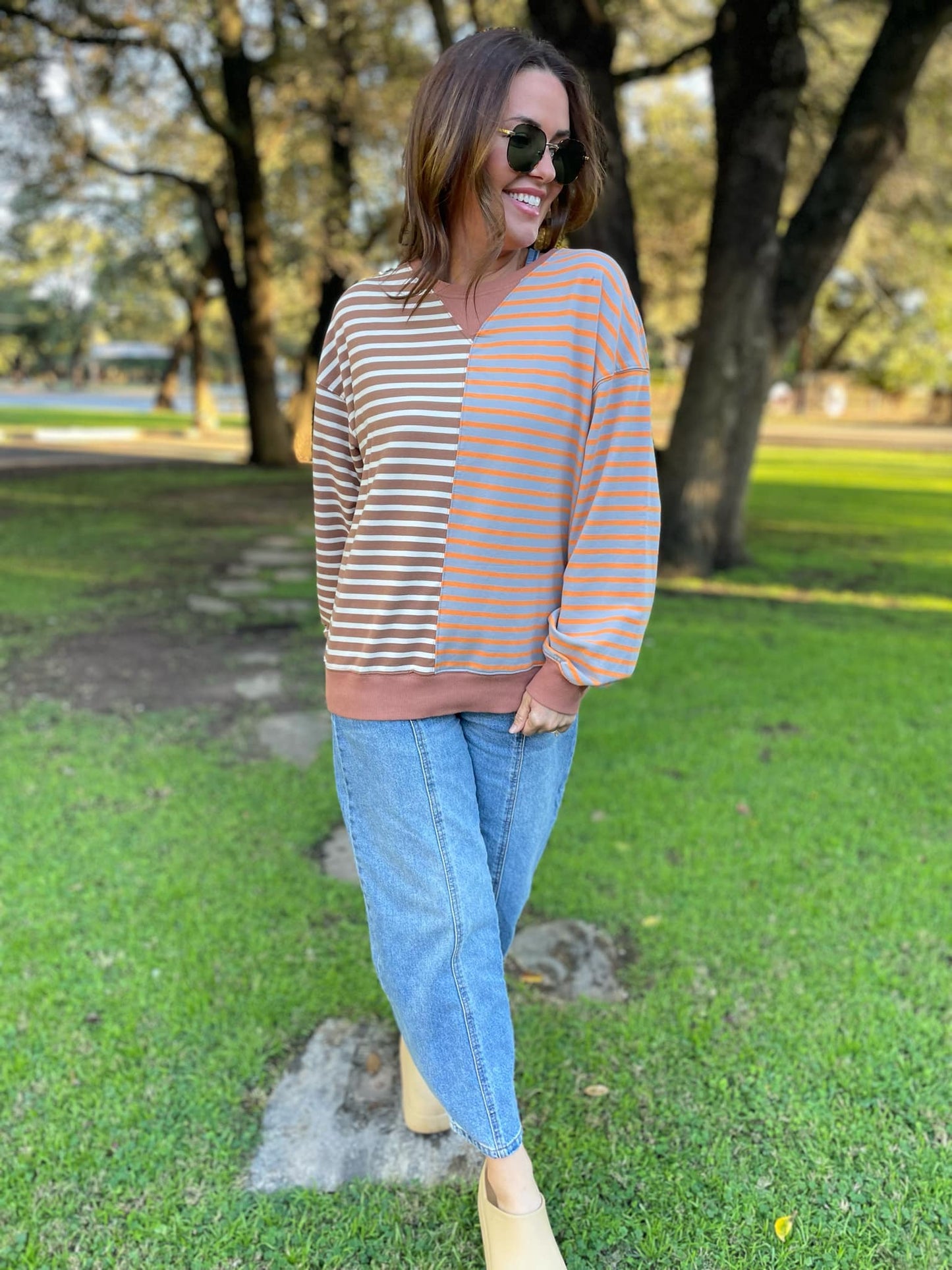 PREORDER: Step By Step Stripe Sweatshirt in Four Colors MadreForte LLC