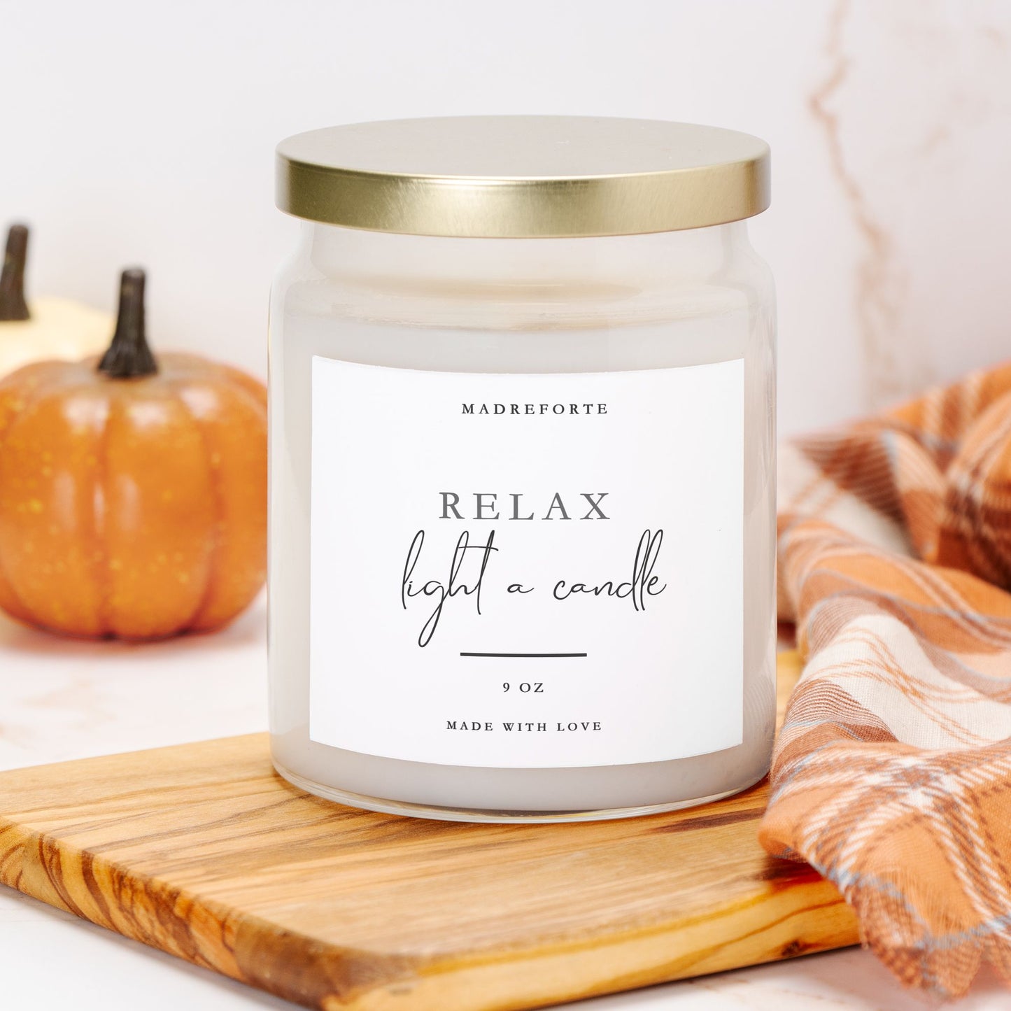 Relax, Candle Apothecary Jar 9oz MadreForte LLC