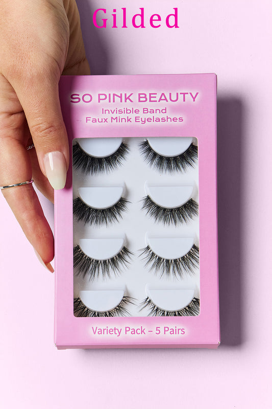 SO PINK BEAUTY Faux Mink Eyelashes Variety Pack 5 Pairs MadreForte LLC