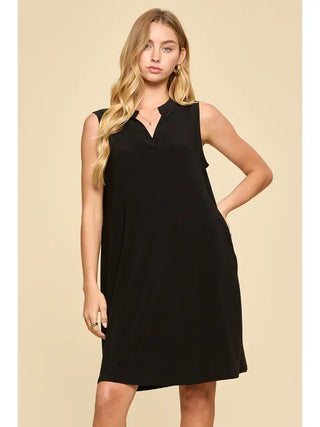 Sleeveless Mandarin Collar Lizzy Dress