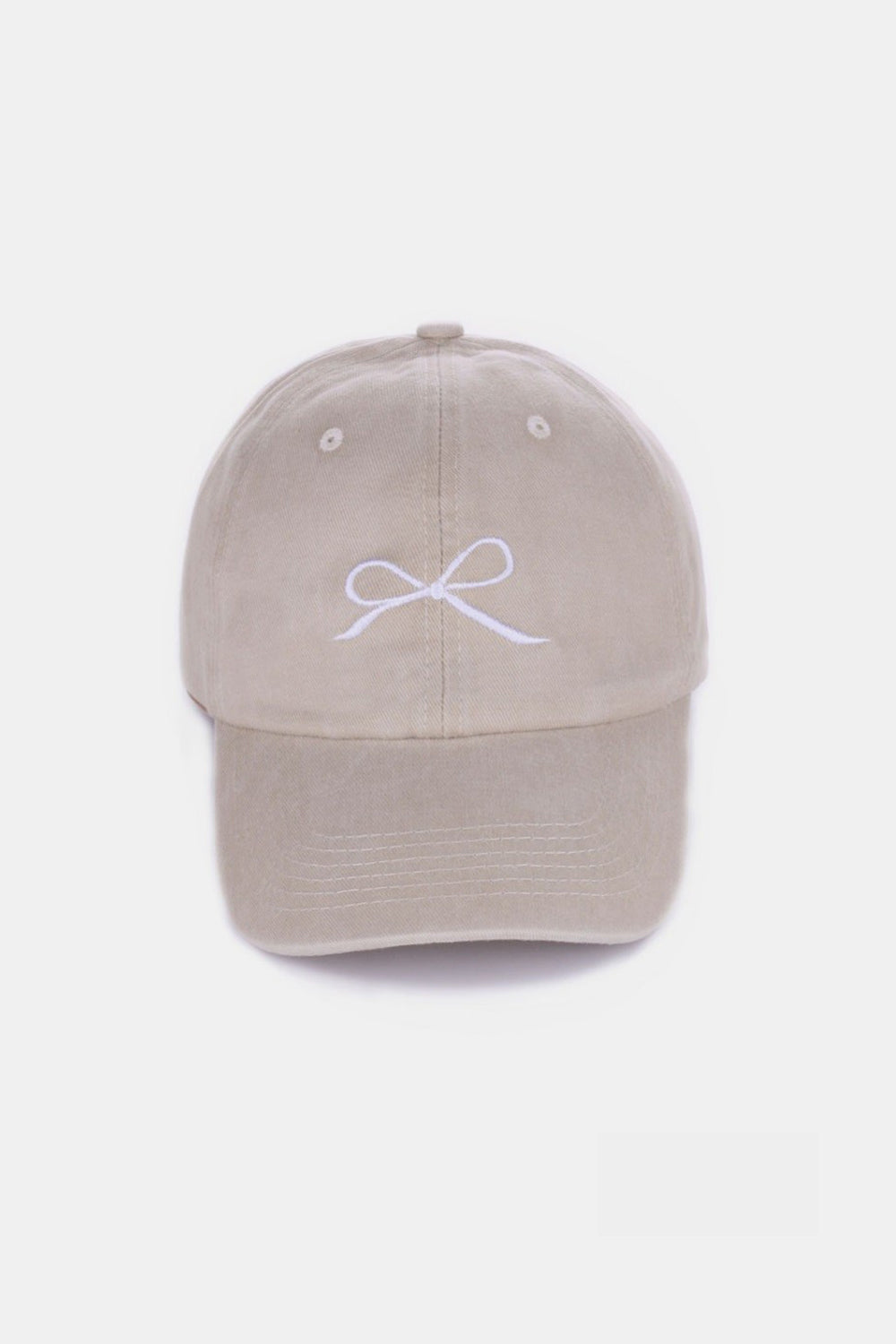 Zenana Bow Embroidered Washed Cotton Caps MadreForte LLC