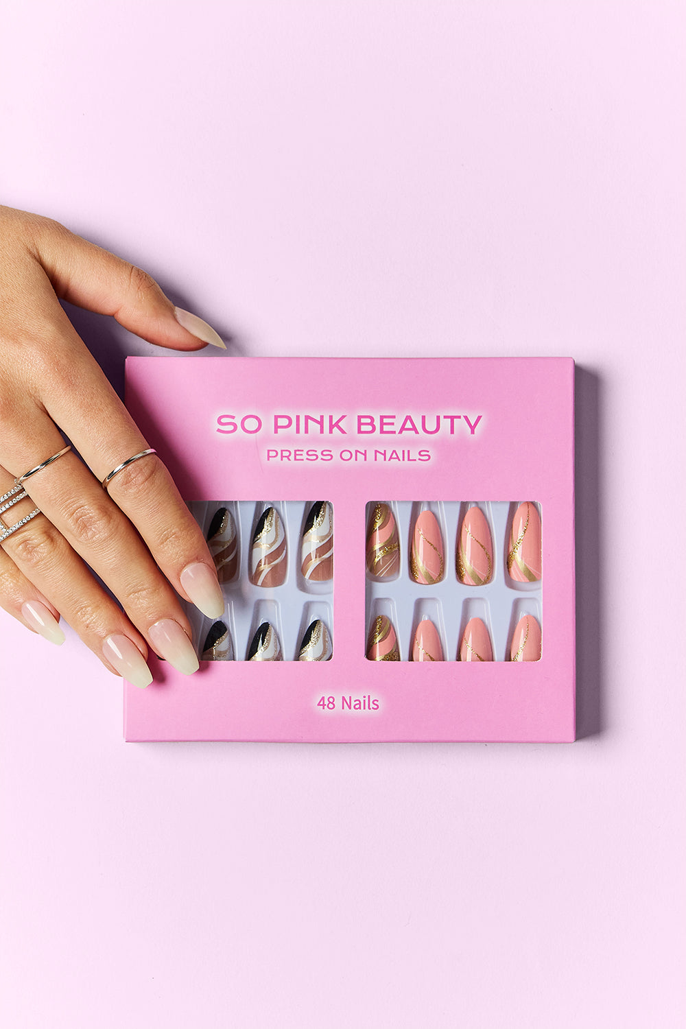 SO PINK BEAUTY Press On Nails 2 Packs MadreForte LLC