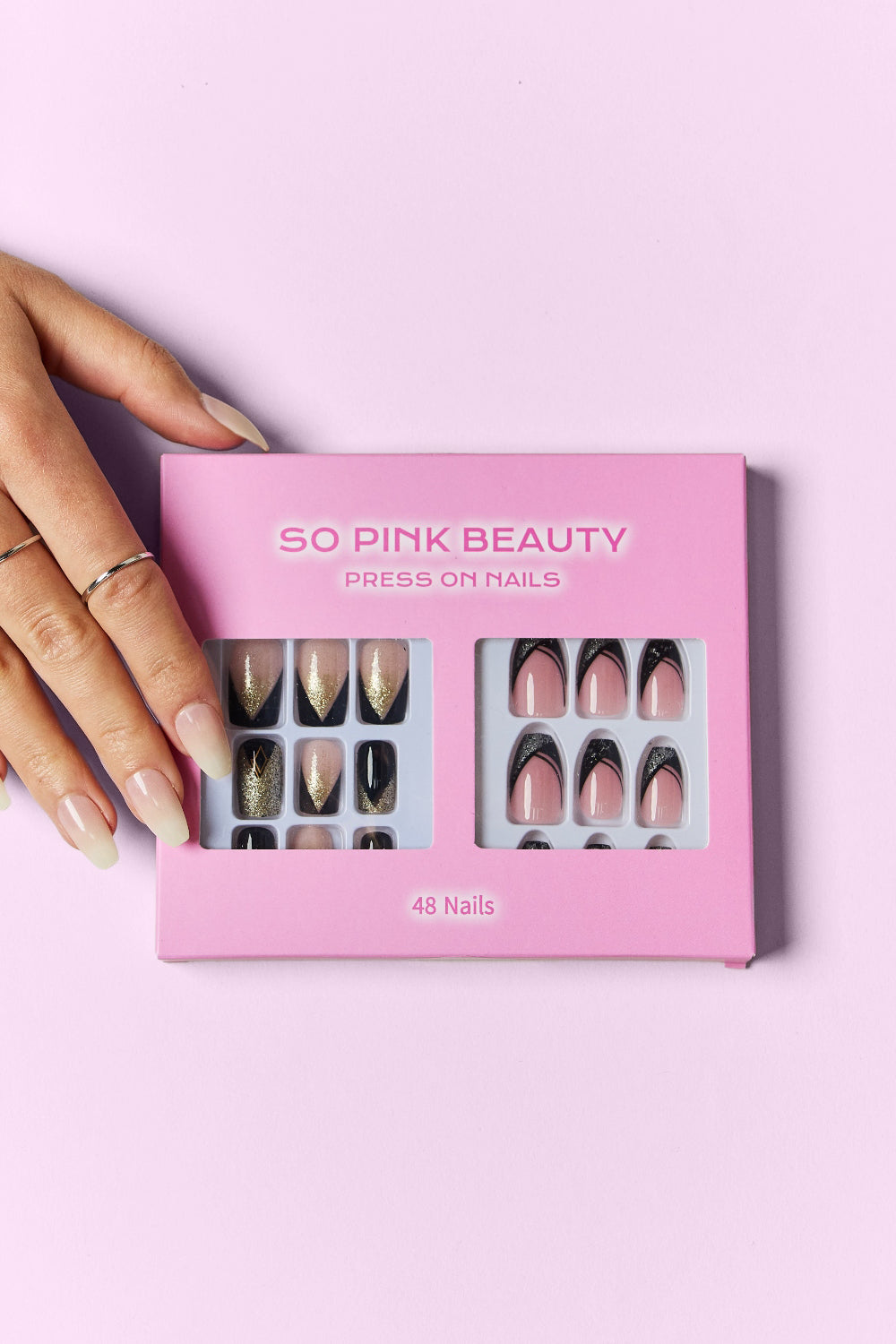 SO PINK BEAUTY Press On Nails 2 Packs MadreForte LLC