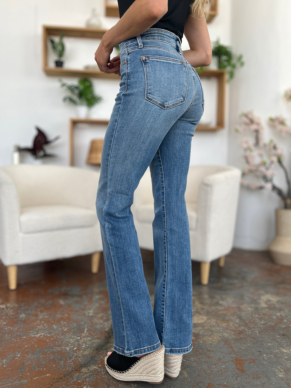 Judy Blue Full Size Mid-Rise Waist Straight Jeans MadreForte LLC