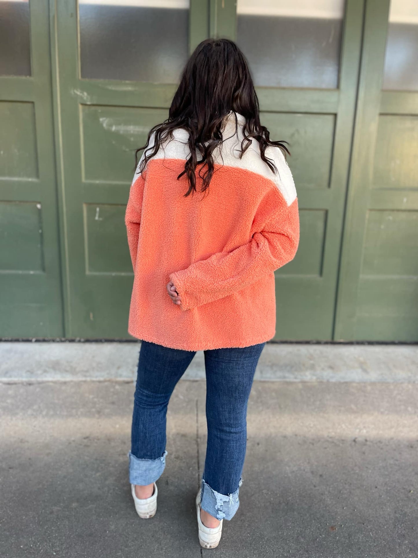 PREORDER: Half Zip Fleece Pullover in Sherbet MadreForte LLC