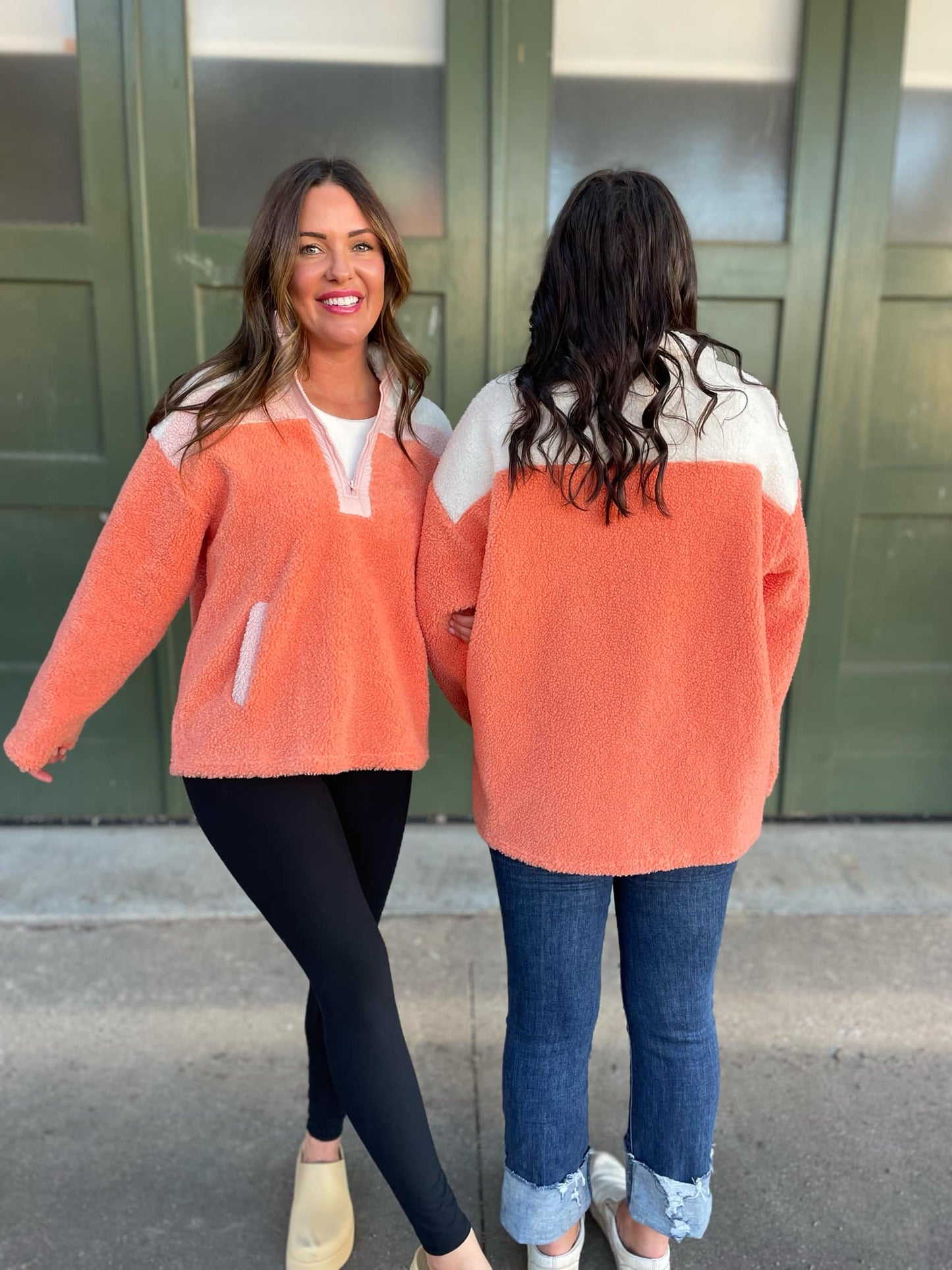 PREORDER: Half Zip Fleece Pullover in Sherbet MadreForte LLC