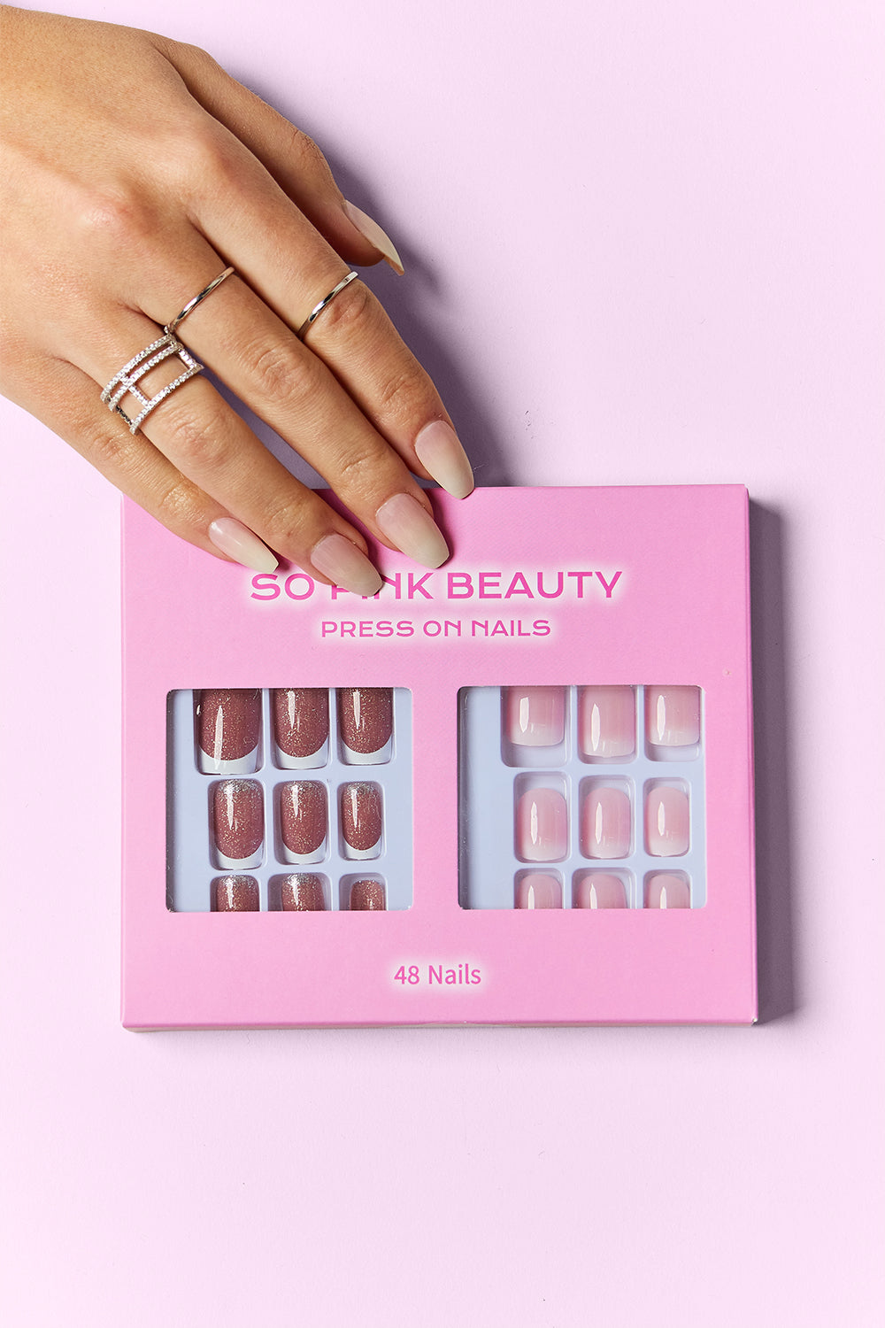 SO PINK BEAUTY Press On Nails 2 Packs MadreForte LLC