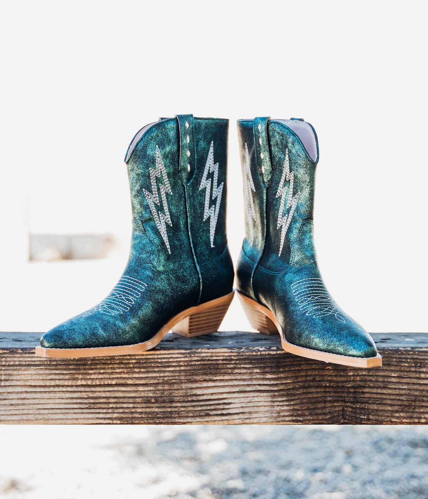 Bowie Metallic Boot in Teal MadreForte LLC