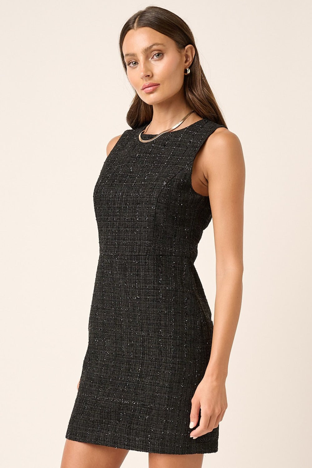 Mittoshop Tweed Sleeveless Mini Dress MadreForte LLC