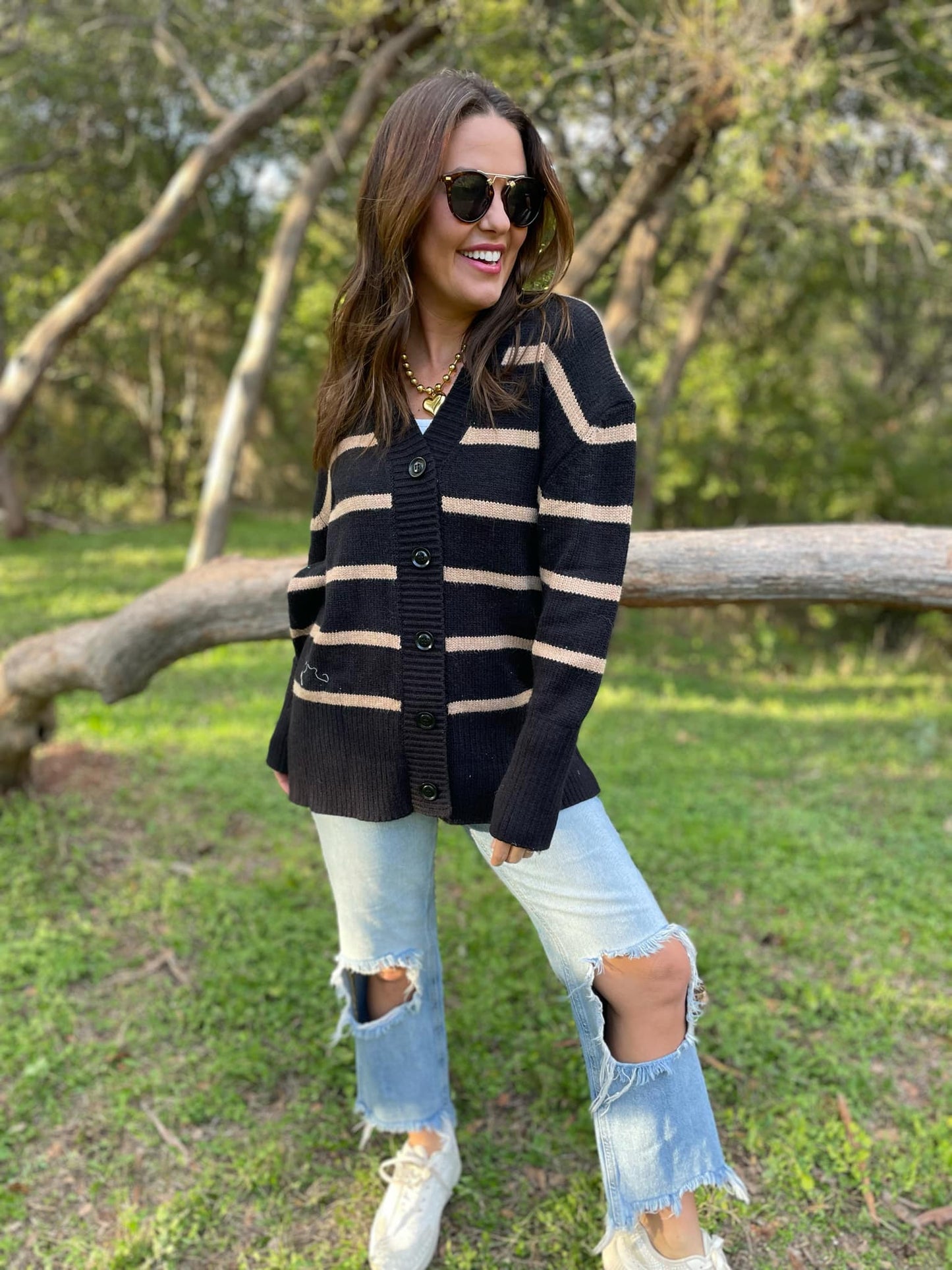 PREORDER: Brooks Striped Cardigan MadreForte LLC