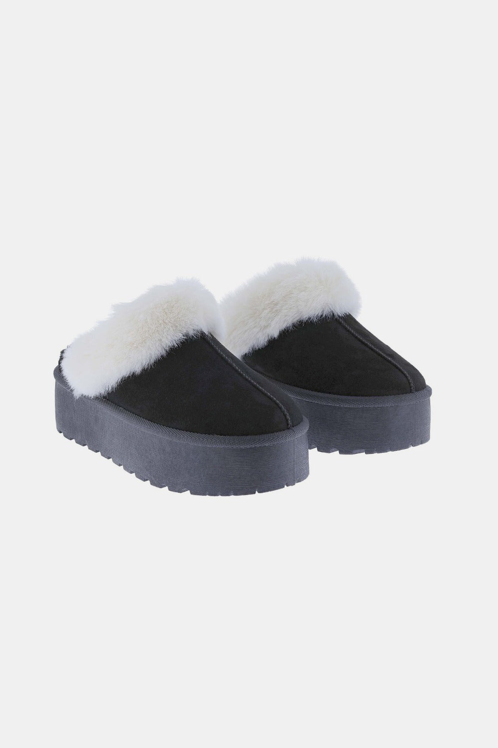 Weeboo Thick Bottom Fur Trim Snow Slippers MadreForte LLC