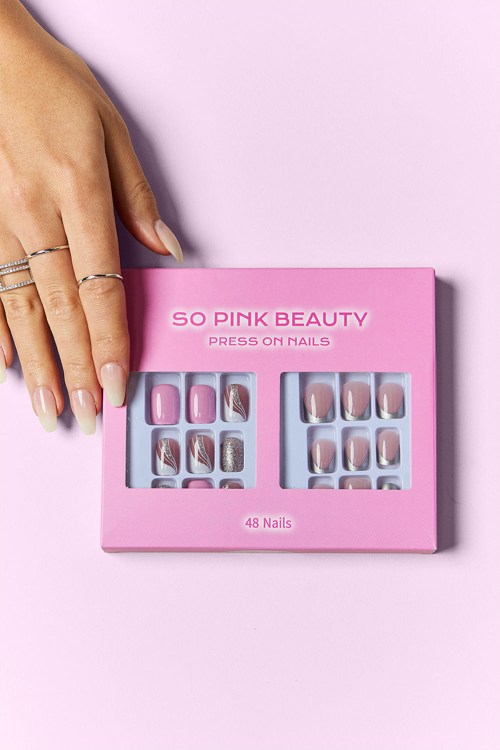 SO PINK BEAUTY Press On Nails 2 Packs MadreForte LLC