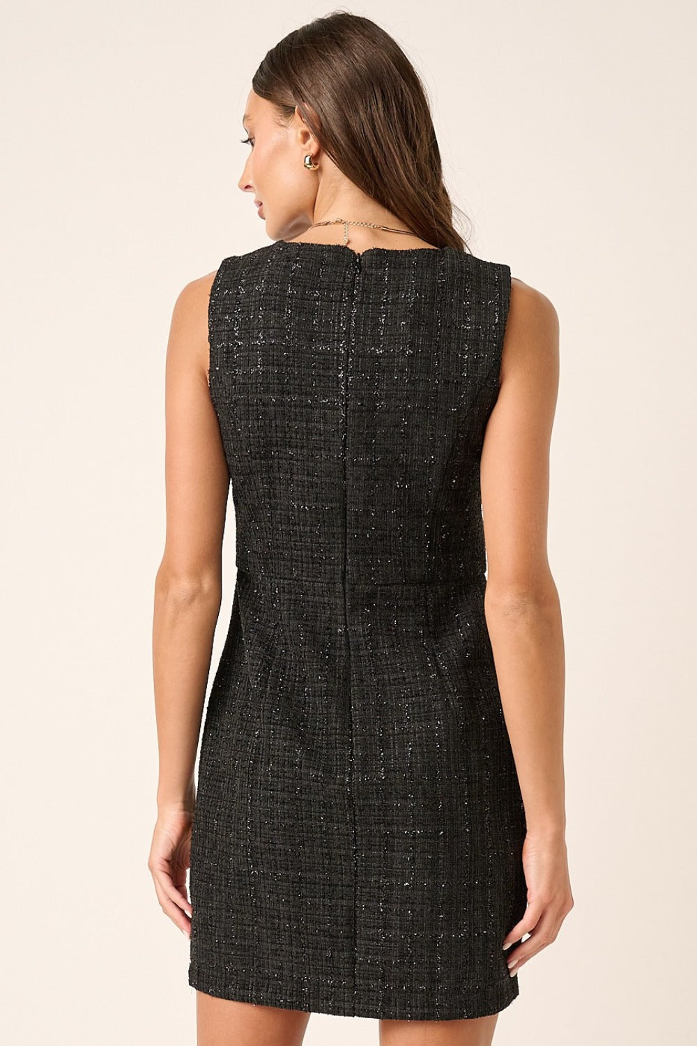 Mittoshop Tweed Sleeveless Mini Dress MadreForte LLC