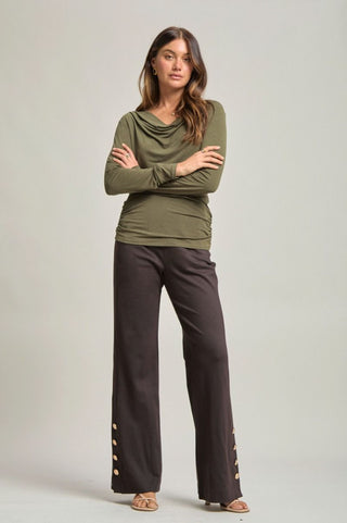Dear Scarlett Ruched Long Sleeve Top