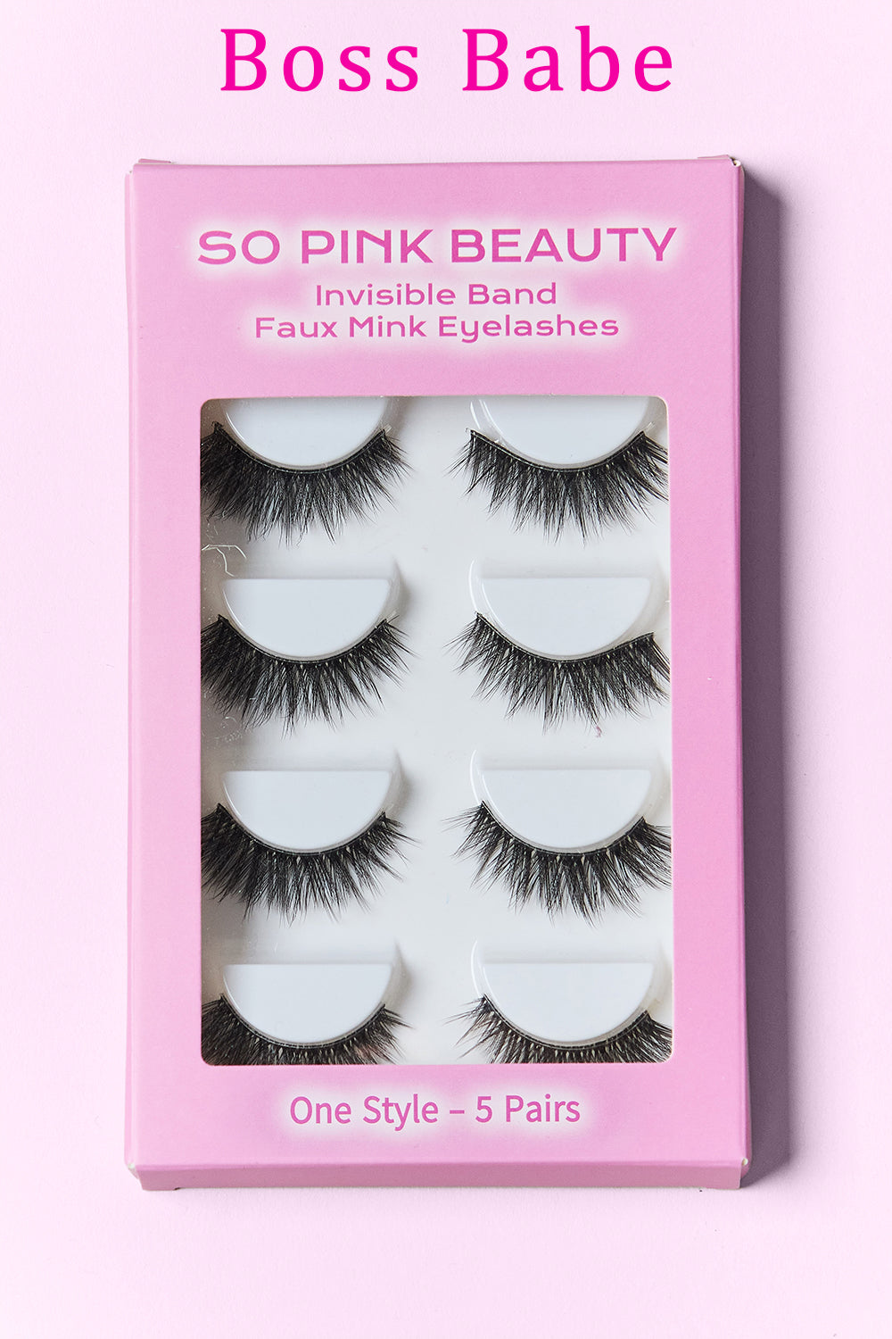 SO PINK BEAUTY Faux Mink Eyelashes 5 Pairs MadreForte LLC