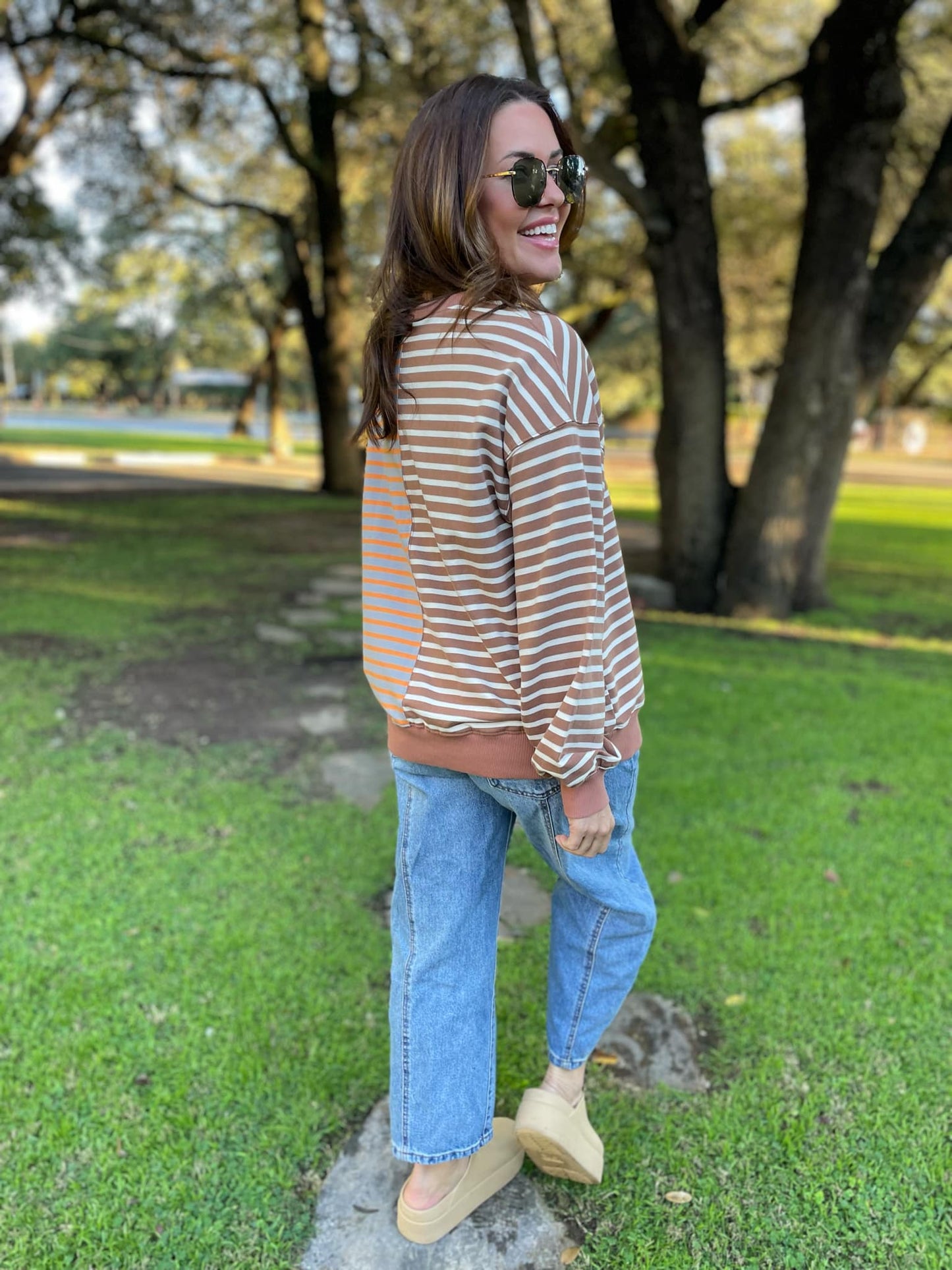 PREORDER: Step By Step Stripe Sweatshirt in Four Colors MadreForte LLC