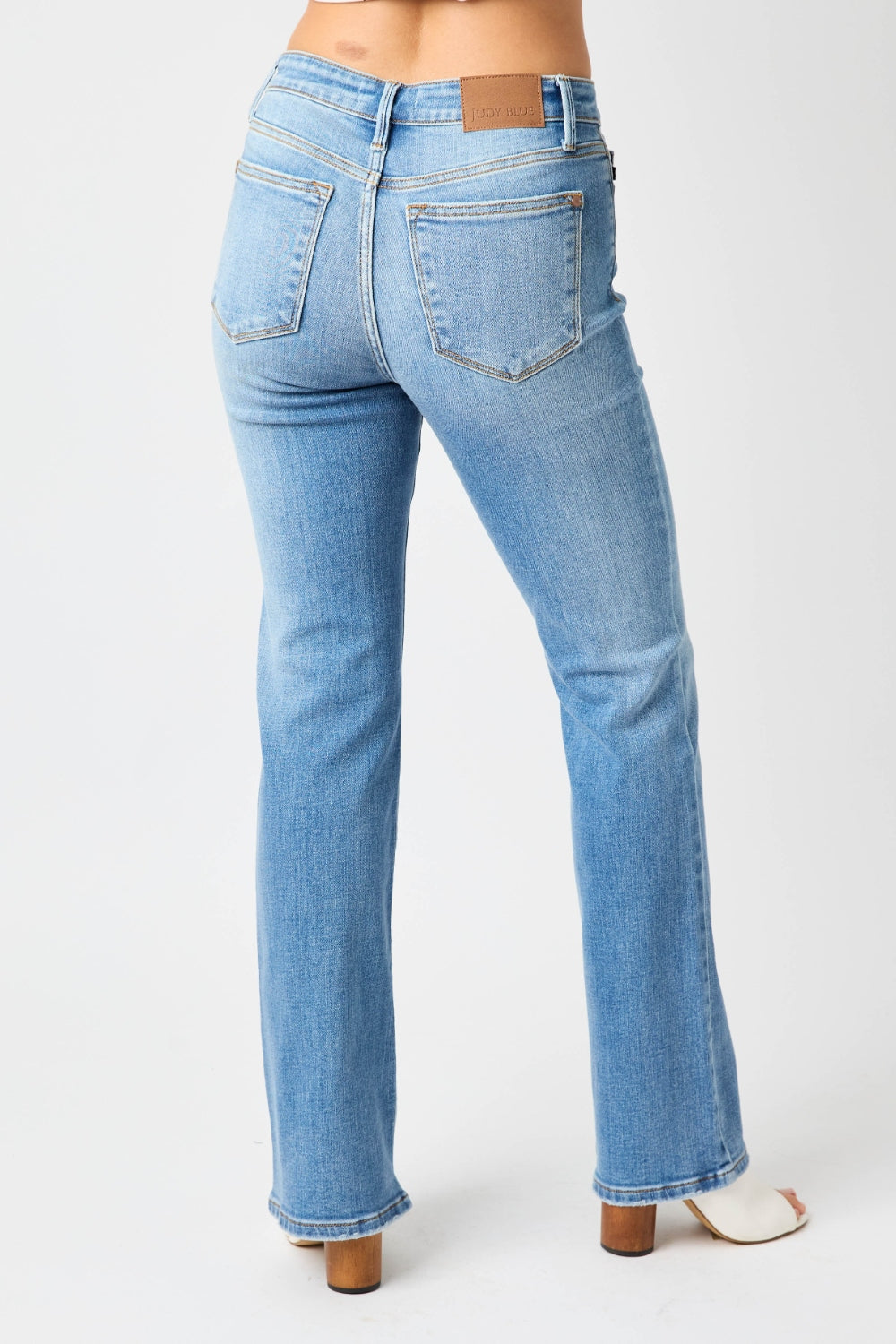 Judy Blue Full Size Mid-Rise Waist Straight Jeans MadreForte LLC