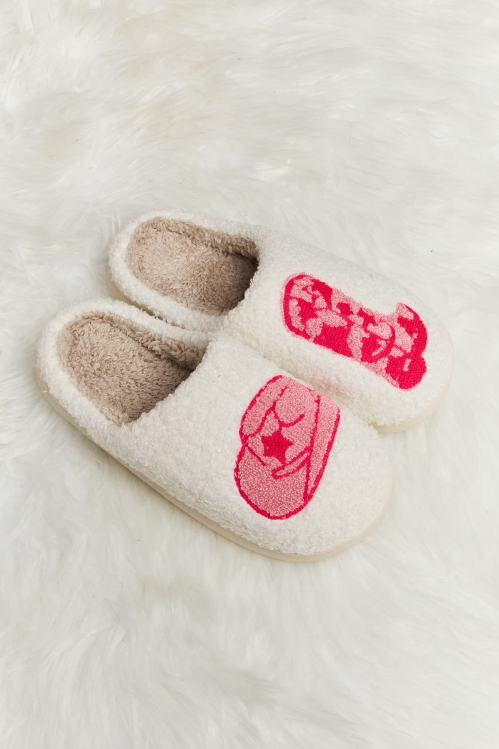 Melody Printed Plush Slide Slippers MadreForte LLC