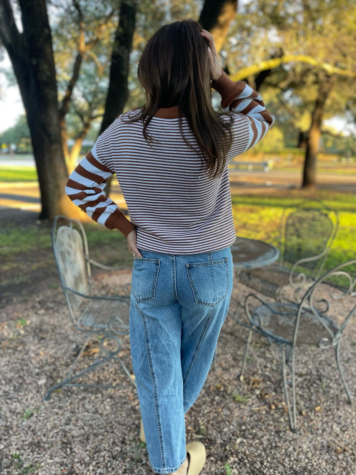 PREORDER: Aspen Striped Sleeve Sweater in Four Colors MadreForte LLC