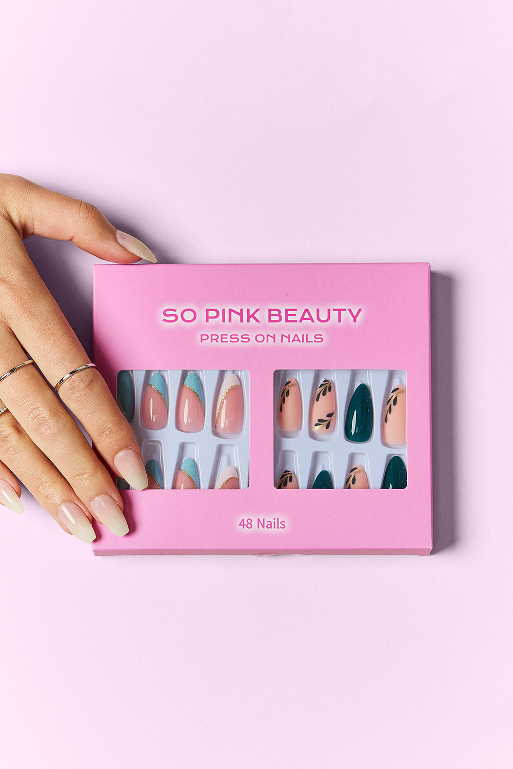 SO PINK BEAUTY Press On Nails 2 Packs MadreForte LLC