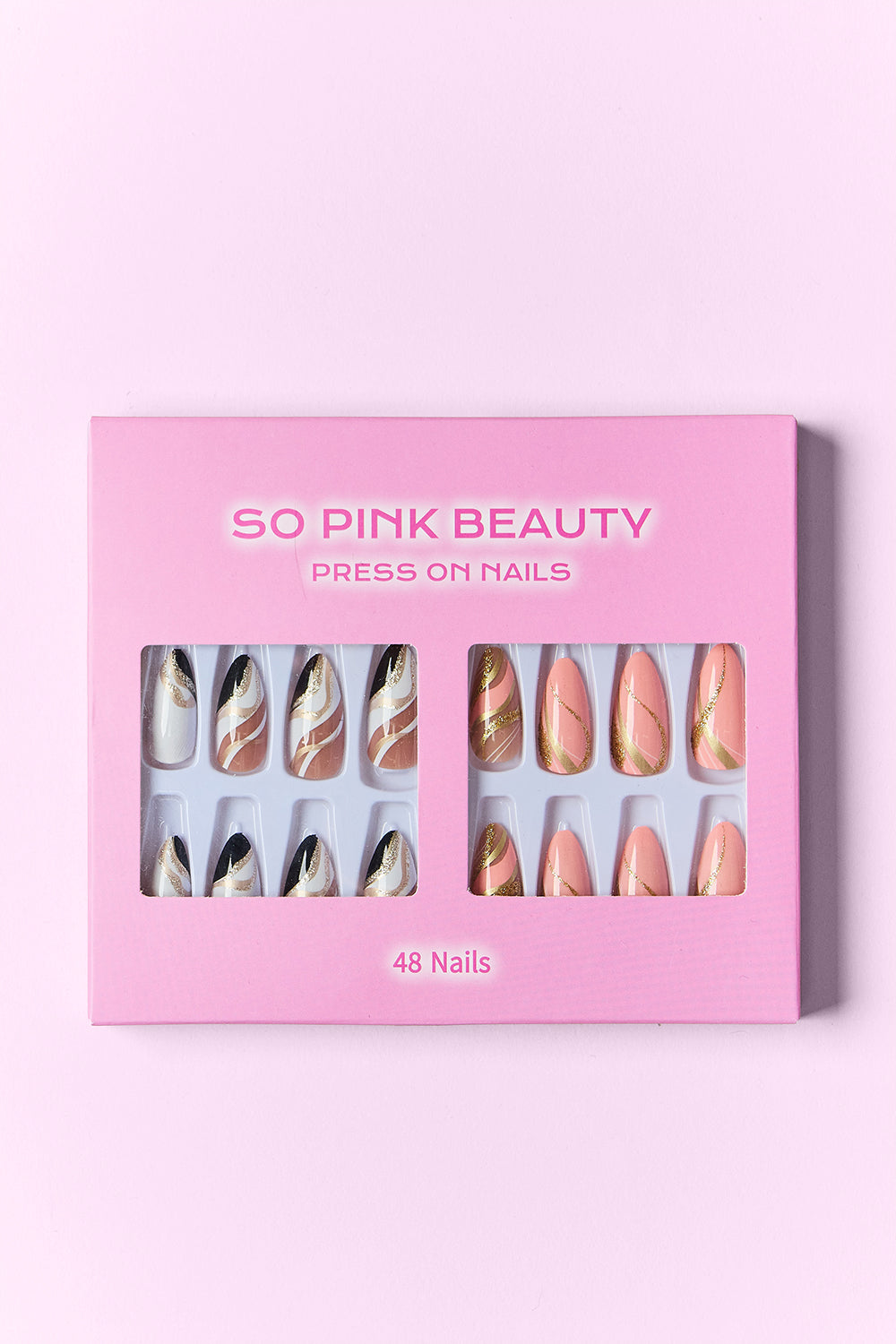 SO PINK BEAUTY Press On Nails 2 Packs MadreForte LLC