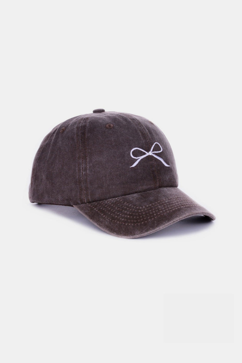 Zenana Bow Embroidered Washed Cotton Caps MadreForte LLC