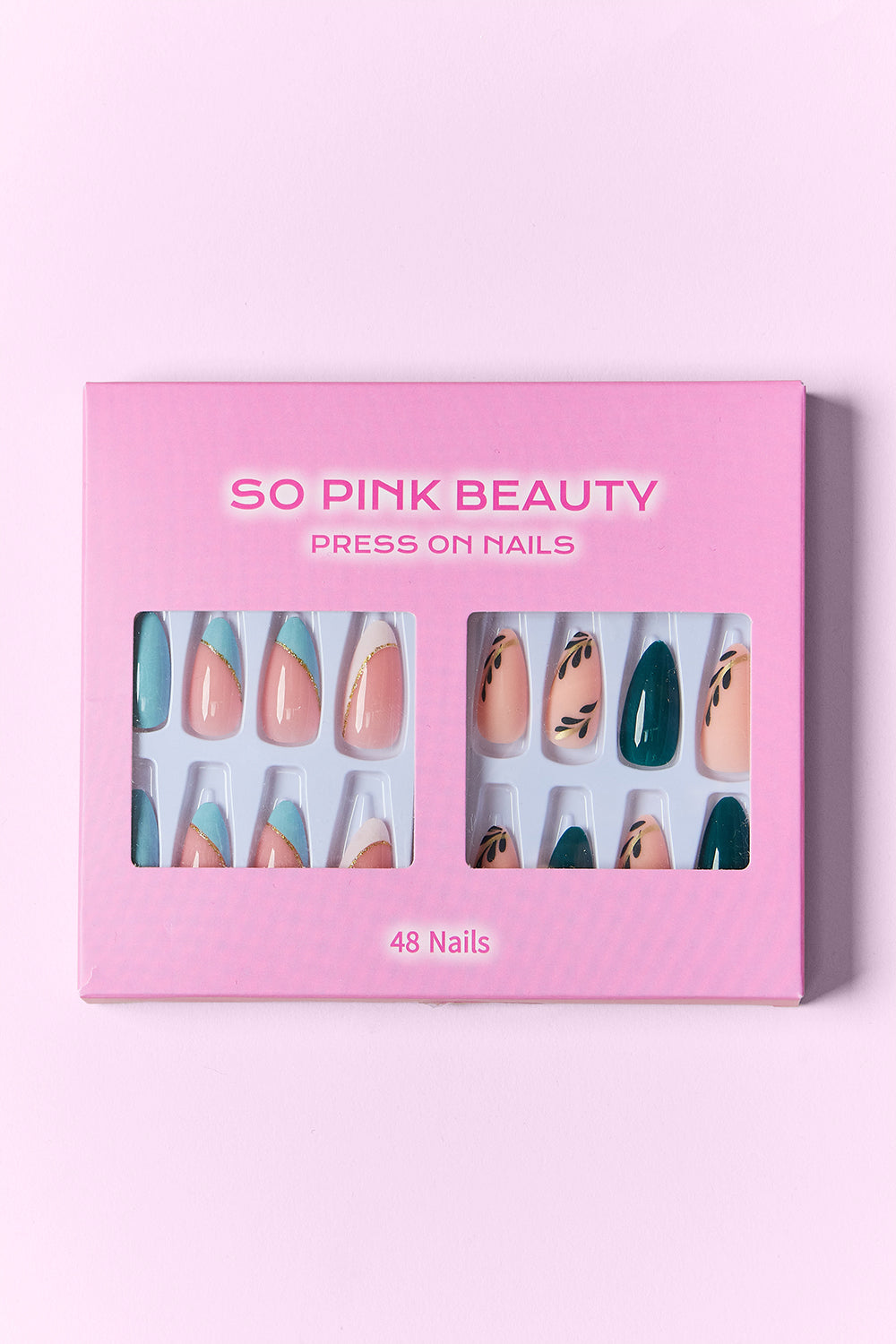 SO PINK BEAUTY Press On Nails 2 Packs MadreForte LLC