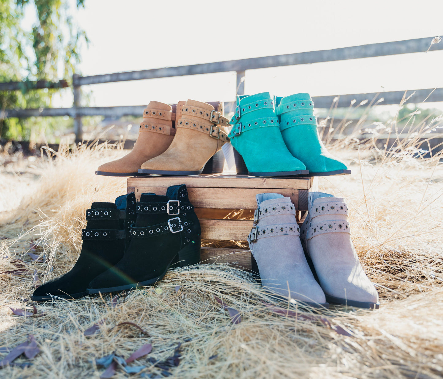 Elsa Leather Ankle Boot in Tan MadreForte LLC