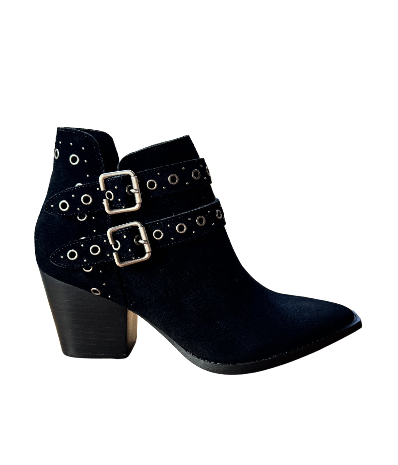 Elsa Leather Ankle Boot in Black MadreForte LLC