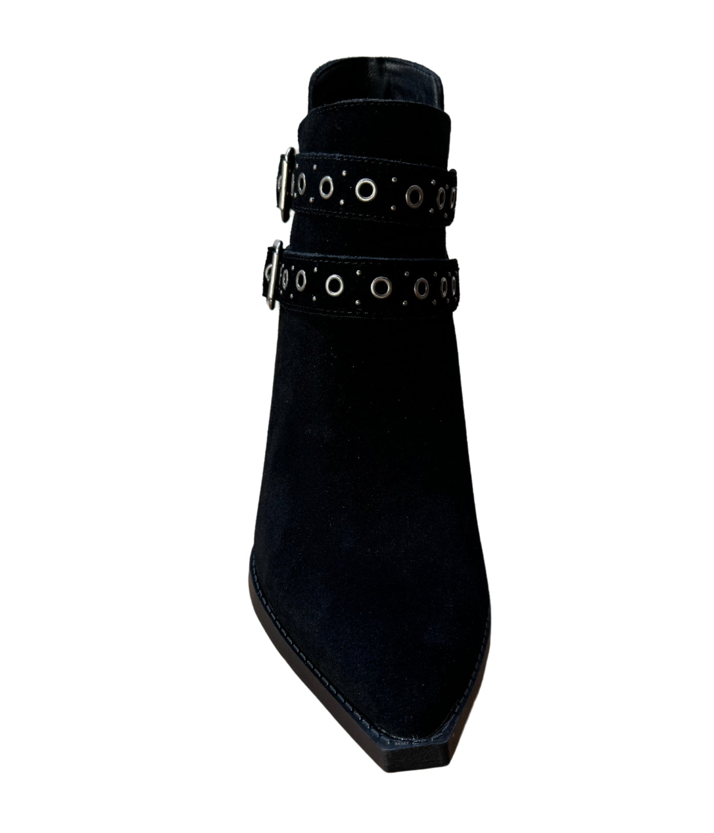 Elsa Leather Ankle Boot in Black MadreForte LLC