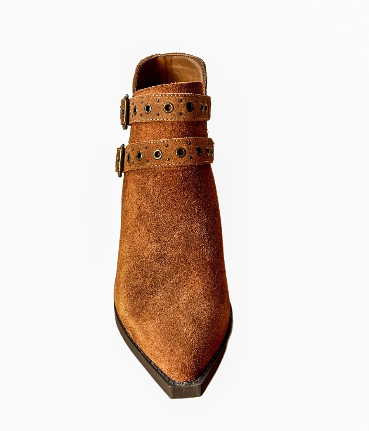 Elsa Leather Ankle Boot in Tan MadreForte LLC